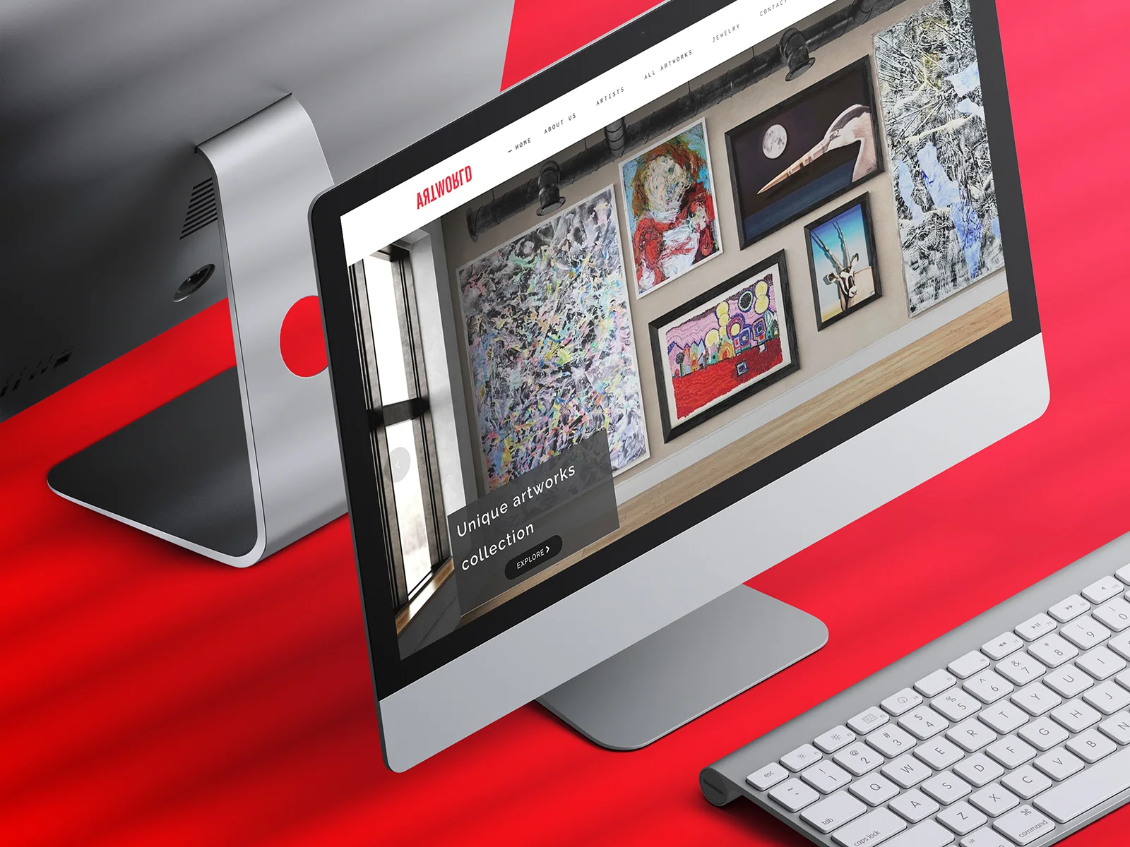 Artworld — website layout