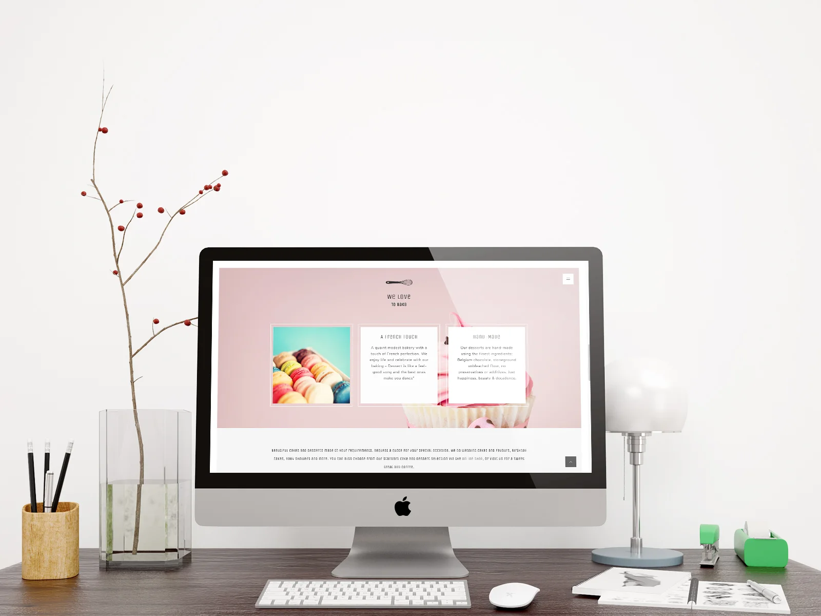 Urban Bistro — bistro website introduction with food photographs