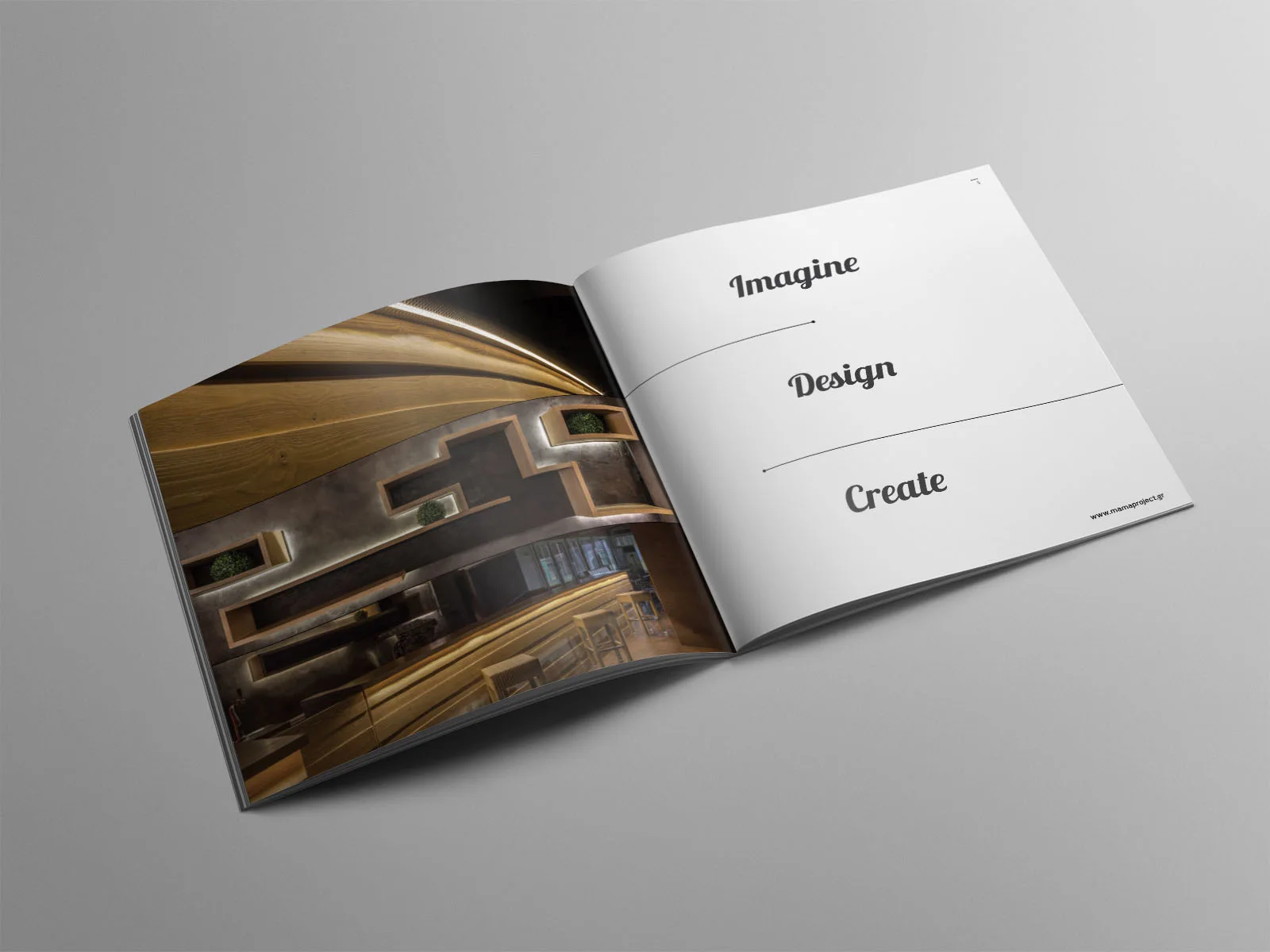 MAMAproject — open architecture brochure with a project photograph