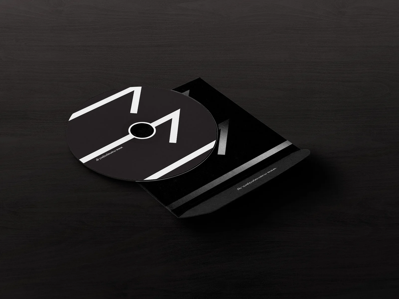 MAMAproject — black disc and sleeve with white geometric lettering