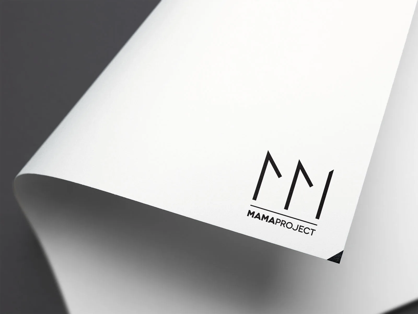 MAMAproject — geometric double-M logo on a white letterhead