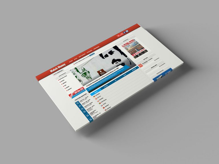 Match Money — angled view of the sports-news website