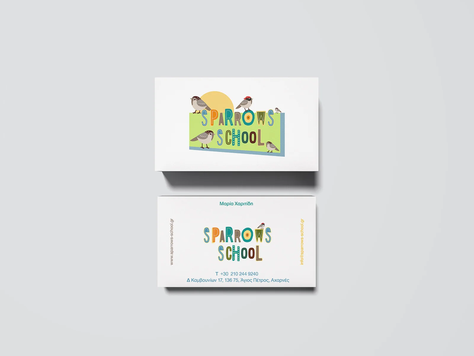 Sparrows School — business cards