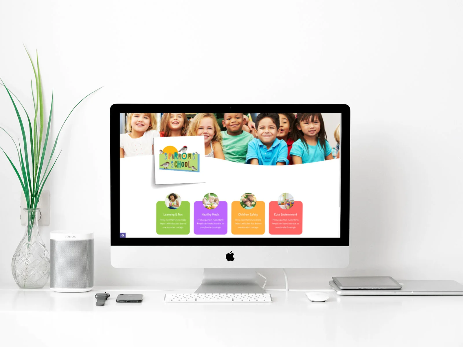 Sparrows School — website layout
