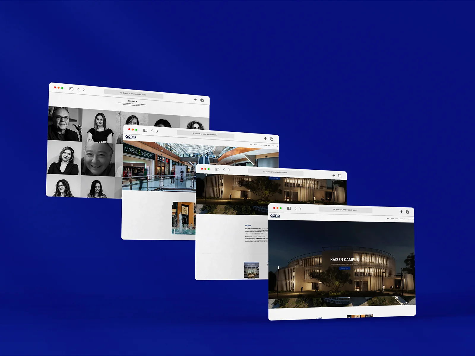 ASPA Design — website layout