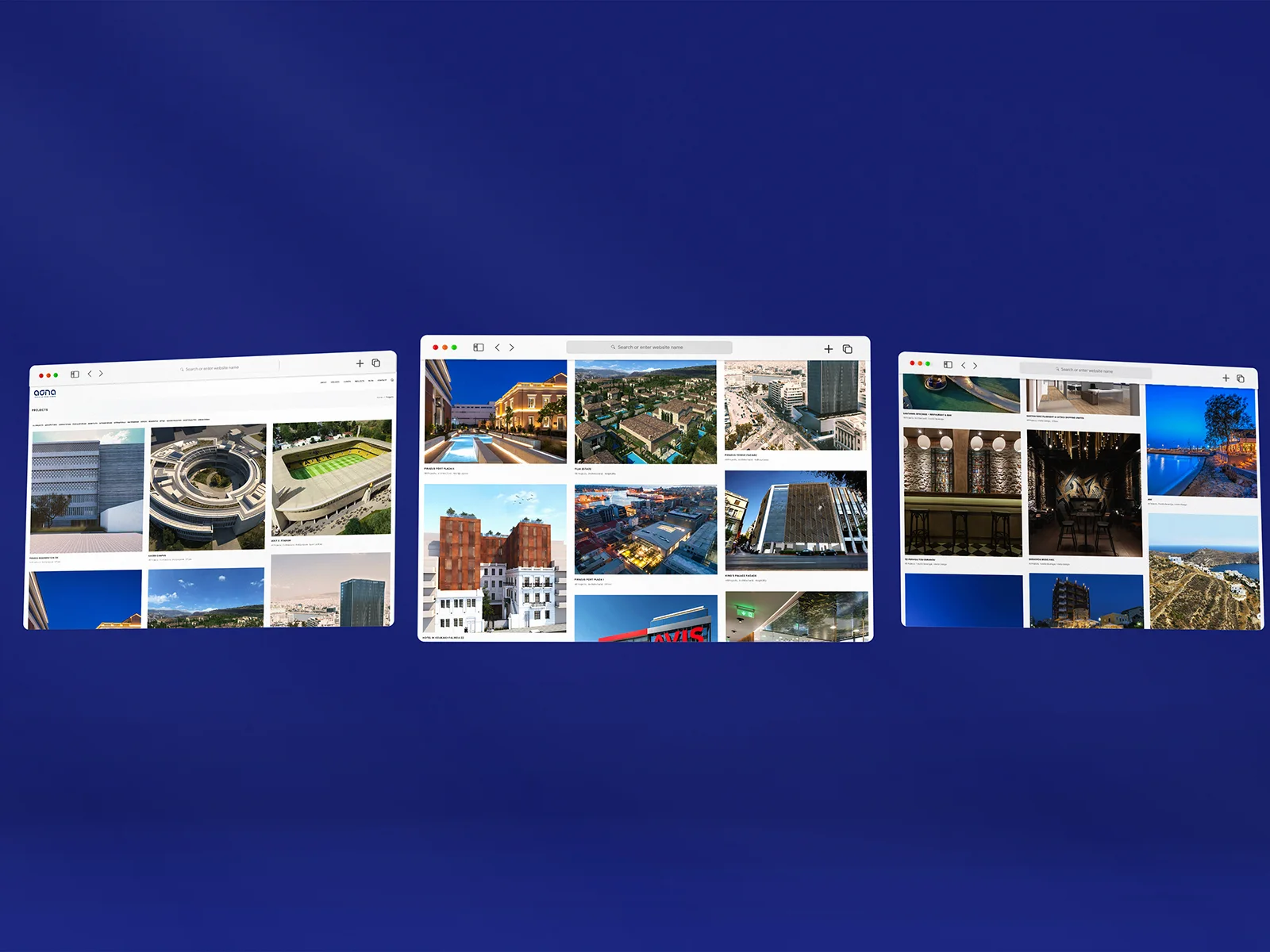 ASPA Design — website layout