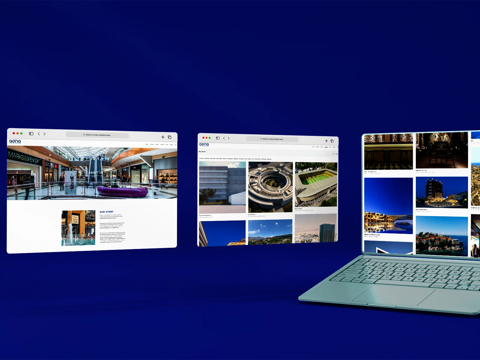 ASPA Design — website layout