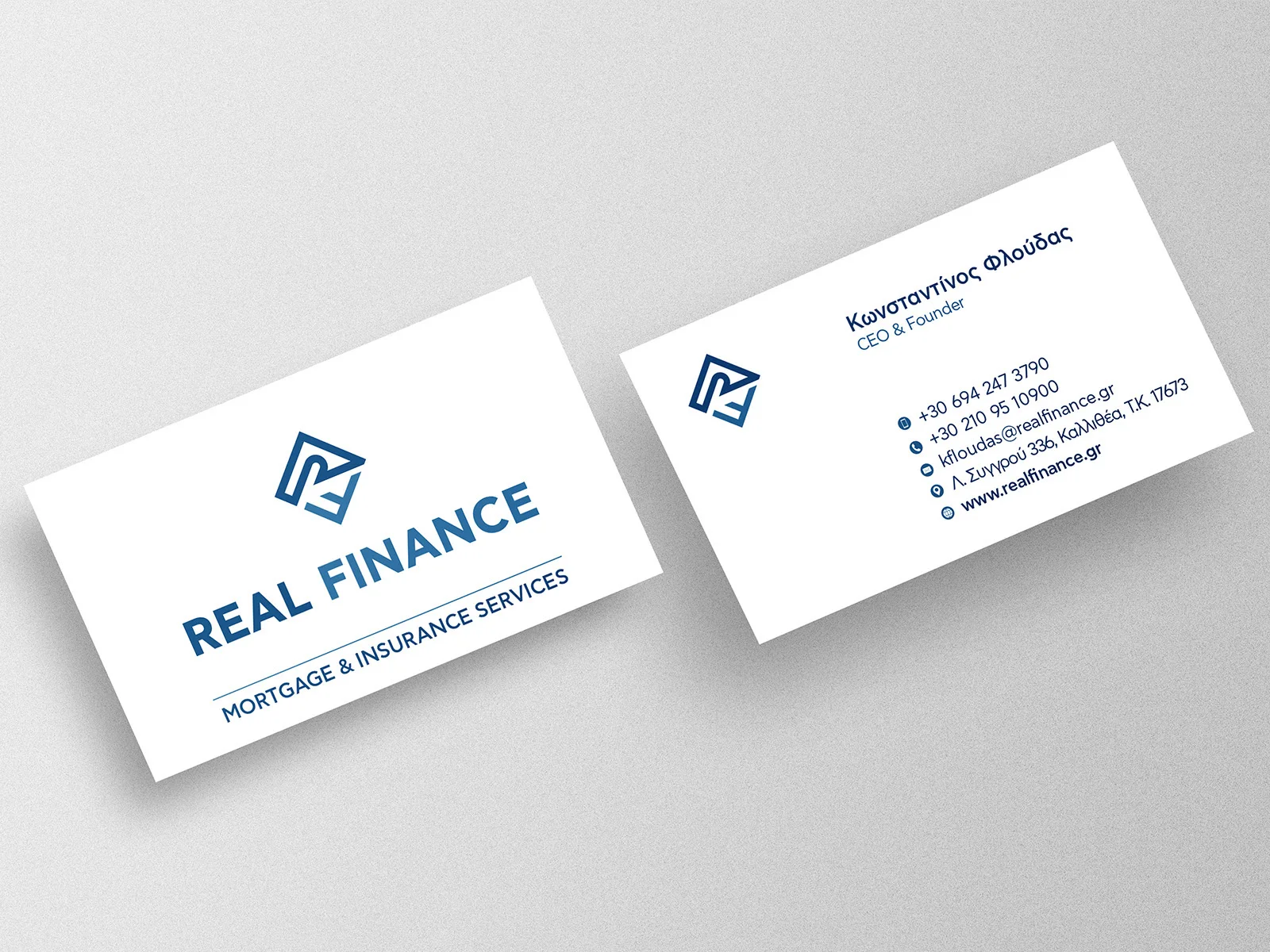 Real Finance — επαγγελματικές κάρτες