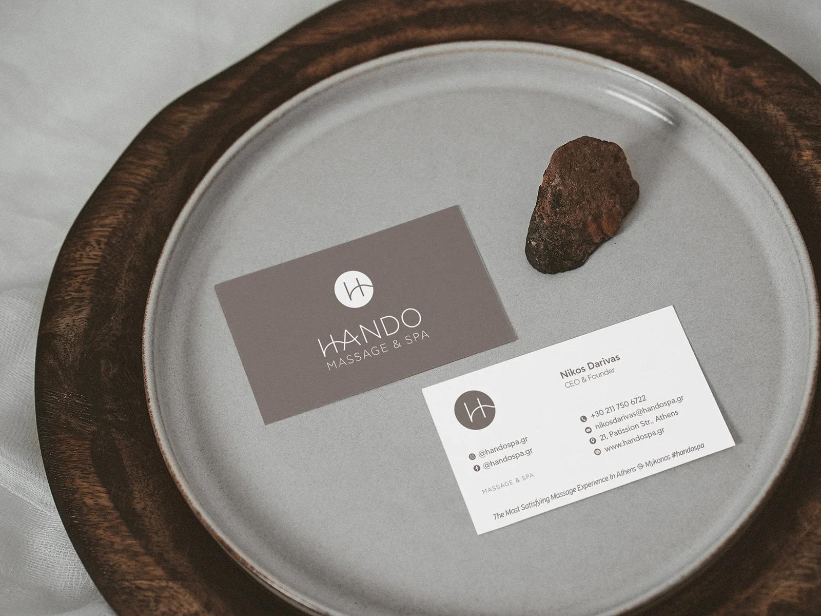 Hando Massage & Spa — επαγγελματικές κάρτες