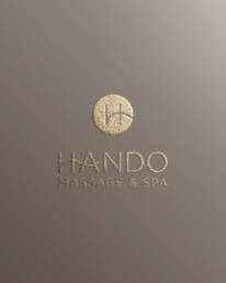 Hando Massage & Spa gold letterpress logo