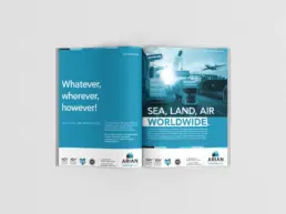 Arian Maritime double-page magazine advertisement for Posidonia