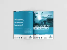 Arian Maritime double-page magazine advertisement for Posidonia