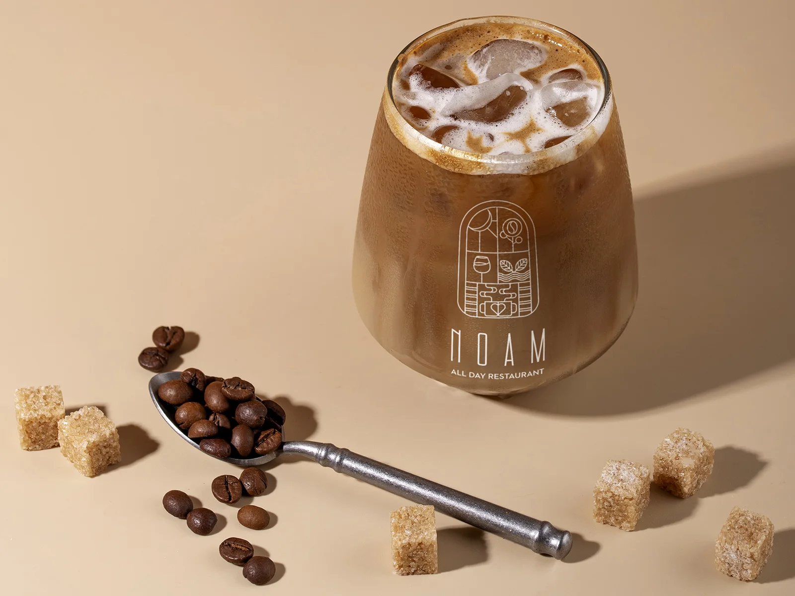 NOAM All Day Restaurant — iced coffee packaging