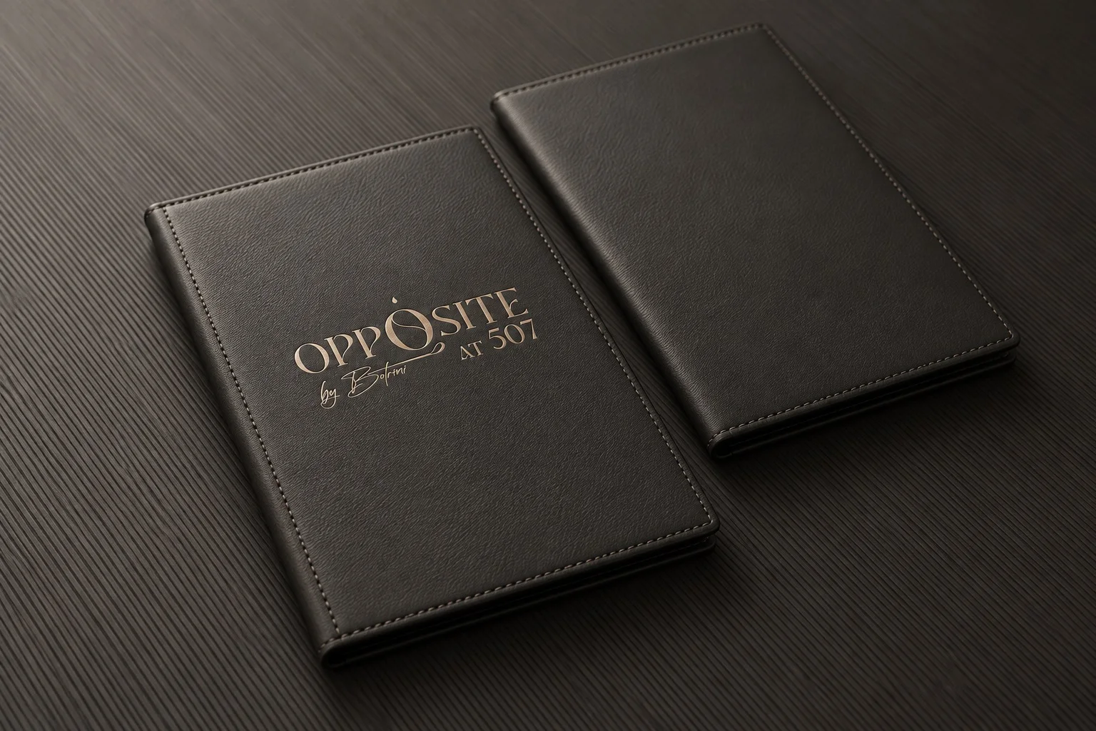 Bill folder mockup with the Opposite identity