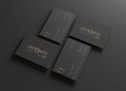 Charcoal business card mockups with gold Opposite by Botrini at 507 branding