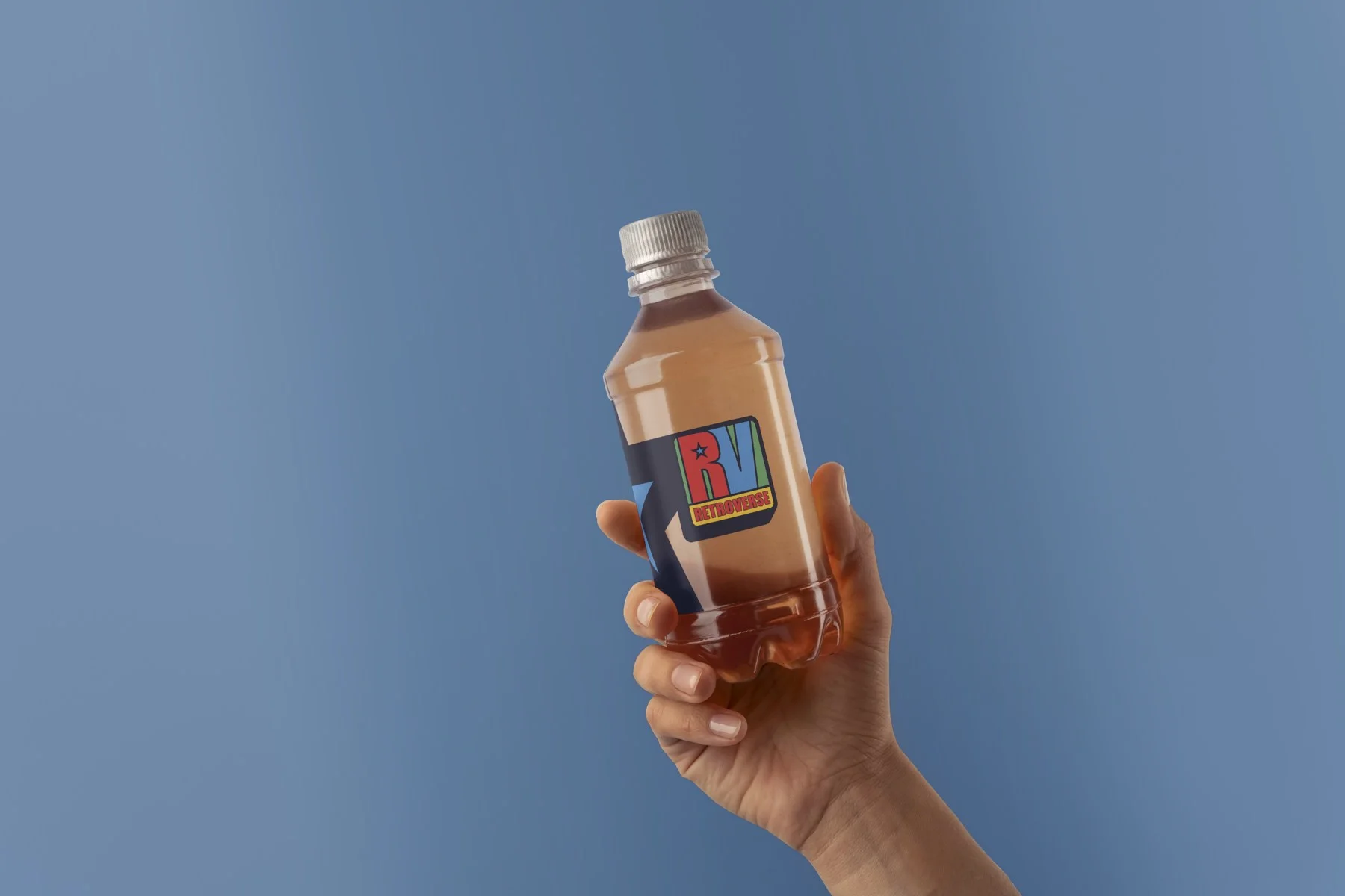 Retroverse identity concept applied to a drink bottle